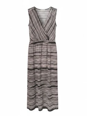 APT. 9 black/gray/white sleeveless criss cross chest bloussant top maxi dress L